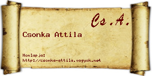 Csonka Attila névjegykártya