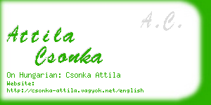 attila csonka business card